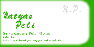 matyas peli business card
